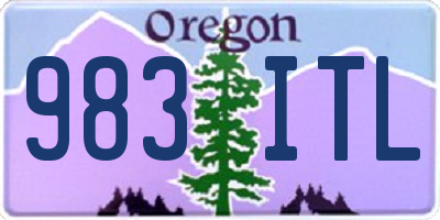 OR license plate 983ITL