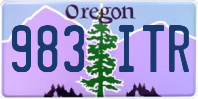 OR license plate 983ITR