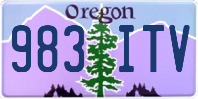 OR license plate 983ITV