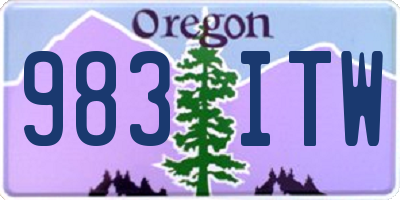 OR license plate 983ITW