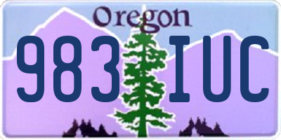 OR license plate 983IUC