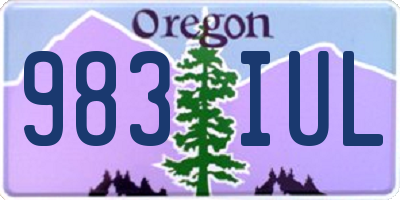 OR license plate 983IUL