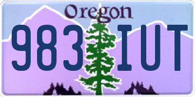 OR license plate 983IUT