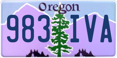 OR license plate 983IVA