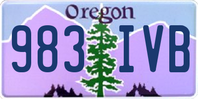 OR license plate 983IVB