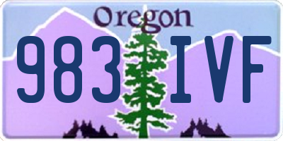 OR license plate 983IVF