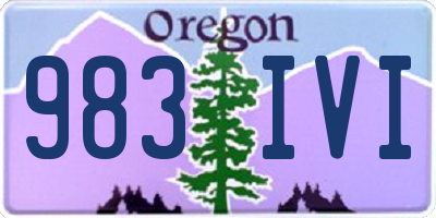OR license plate 983IVI