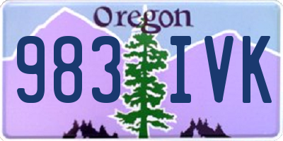 OR license plate 983IVK