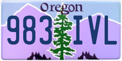 OR license plate 983IVL