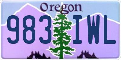 OR license plate 983IWL