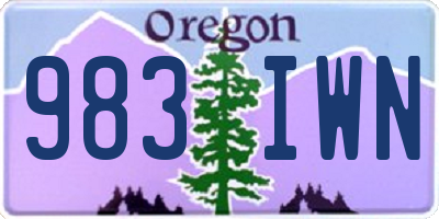 OR license plate 983IWN