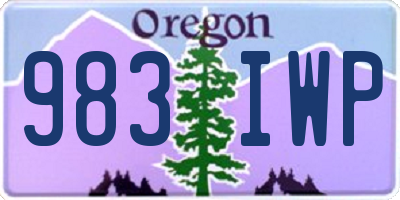 OR license plate 983IWP