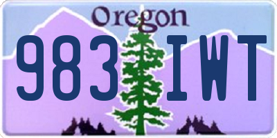 OR license plate 983IWT