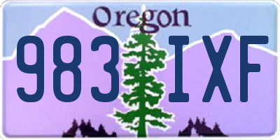 OR license plate 983IXF