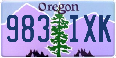 OR license plate 983IXK