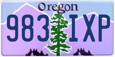 OR license plate 983IXP