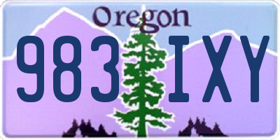 OR license plate 983IXY