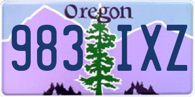 OR license plate 983IXZ