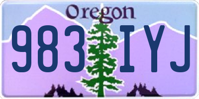 OR license plate 983IYJ