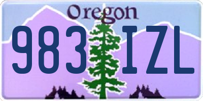 OR license plate 983IZL
