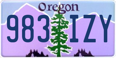 OR license plate 983IZY