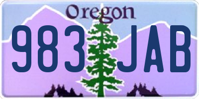 OR license plate 983JAB