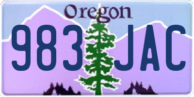 OR license plate 983JAC