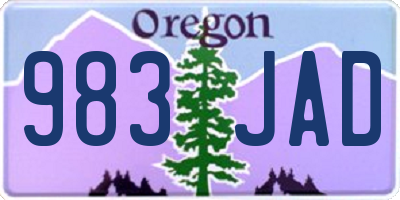 OR license plate 983JAD