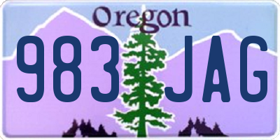 OR license plate 983JAG