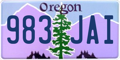 OR license plate 983JAI