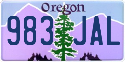 OR license plate 983JAL