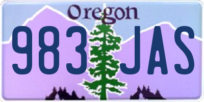 OR license plate 983JAS