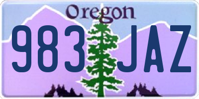 OR license plate 983JAZ