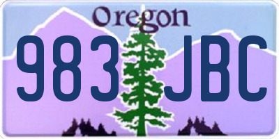 OR license plate 983JBC