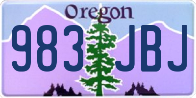 OR license plate 983JBJ