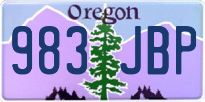 OR license plate 983JBP