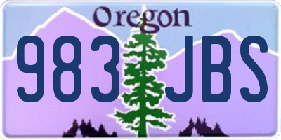 OR license plate 983JBS