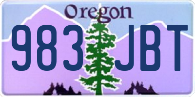 OR license plate 983JBT