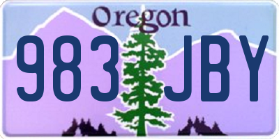 OR license plate 983JBY