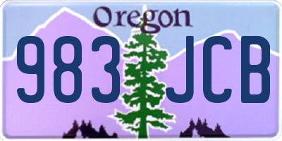 OR license plate 983JCB