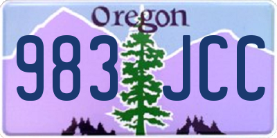 OR license plate 983JCC