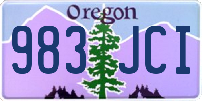 OR license plate 983JCI