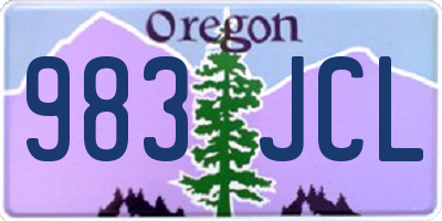 OR license plate 983JCL