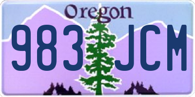OR license plate 983JCM