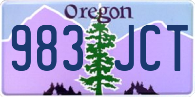 OR license plate 983JCT