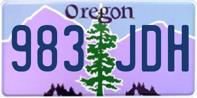 OR license plate 983JDH