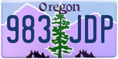 OR license plate 983JDP