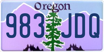 OR license plate 983JDQ