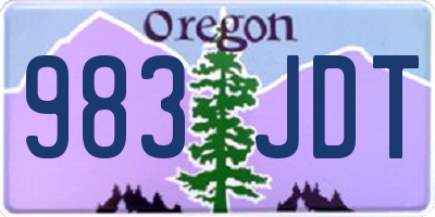 OR license plate 983JDT