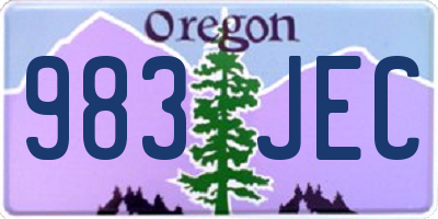 OR license plate 983JEC